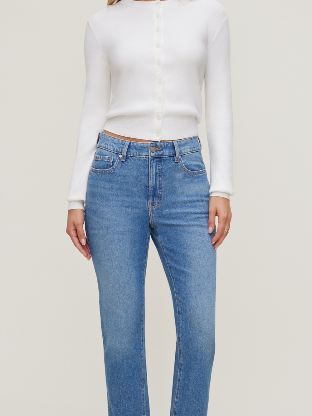 Dynamite Straight-Leg Blue Denim Jeans